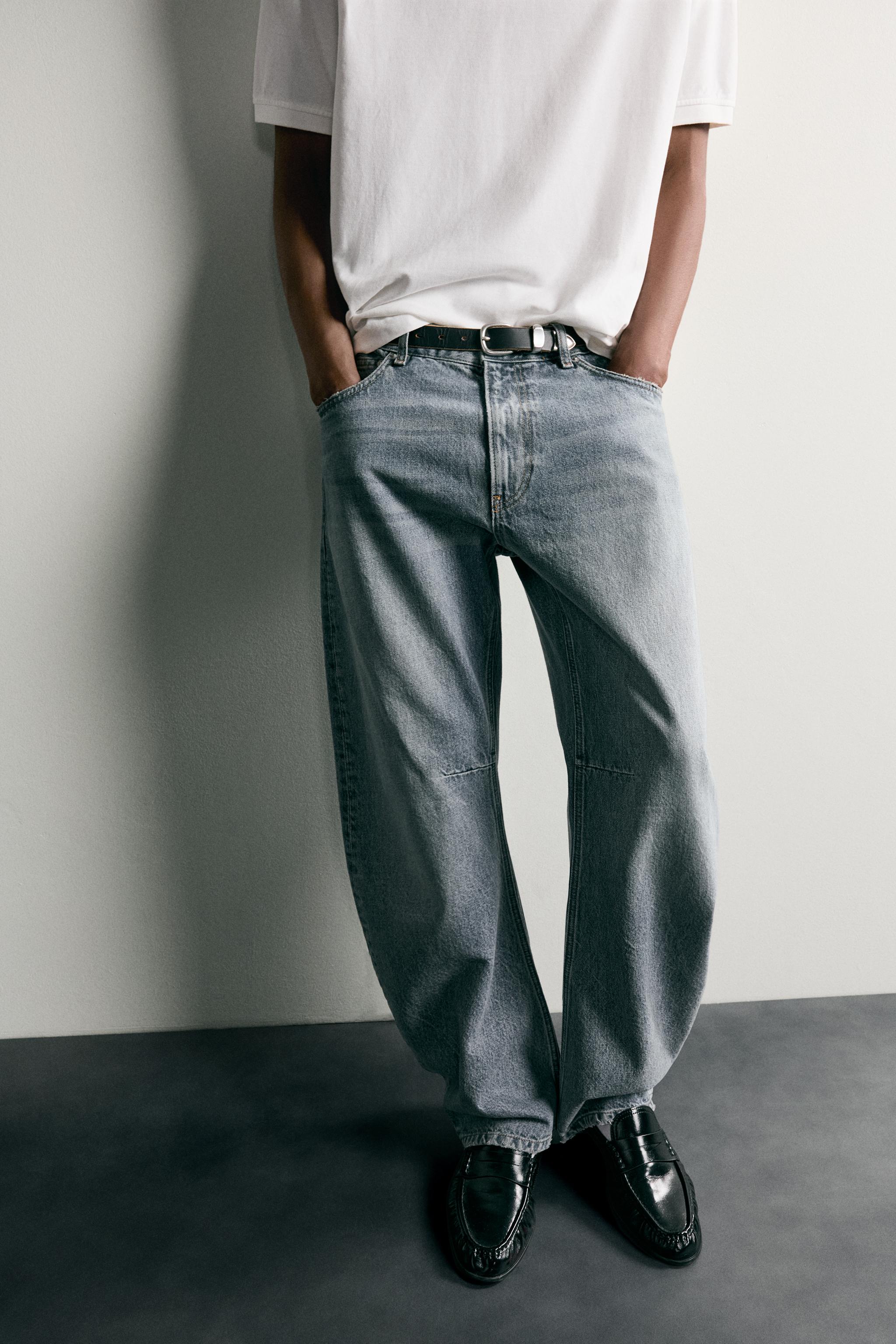 Мужские джинсы Zara STRAIGHT BARREL FIT JEANS — фото 5