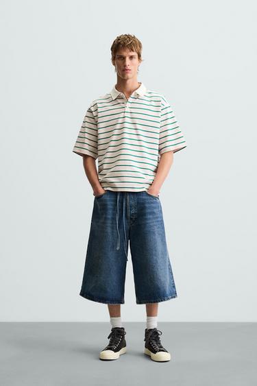 POLO RELAXED FIT LISTRADO - Rosa da Zara - Imagem 0