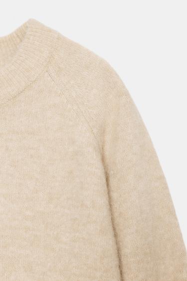 WOOL AND ALPACA SWEATER - Ecru by Zara - Image 7