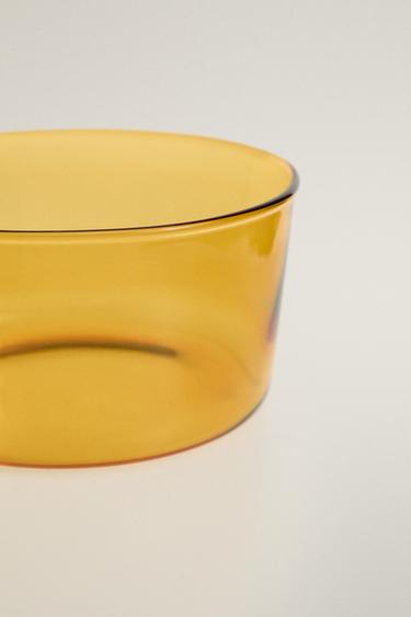 BOL EN BOROSILICATE GLACE AVEC ANSE - Jaune de Zara - Image 2