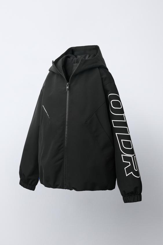 BLOUSON LÉGER DÉPERLANT - Noir de Zara - Image 1