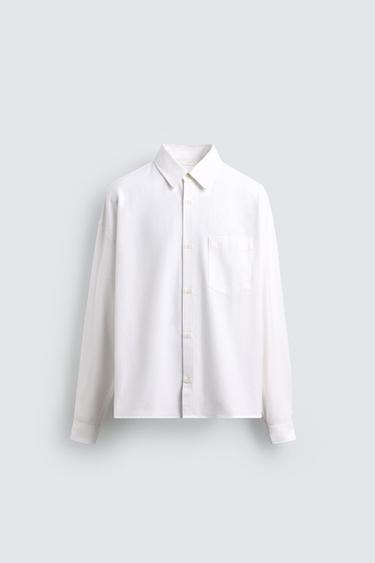 OVERSIZED OXFORD-OVERHEMD - Wit van Zara