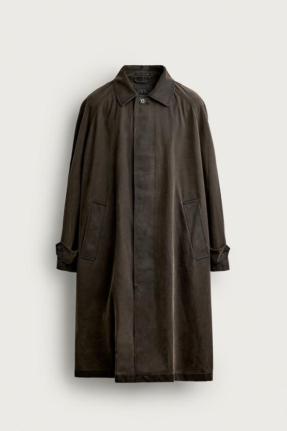 FLOWING RELAXED FIT TRENCH COAT - Brown by Zara - Image 0
