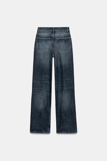 JEANS TRF WIDE LEG TAILLE HAUTE FULL LENGTH - Indigo de Zara - Image 7