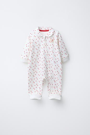 CONVERTIBLE FOOT ZIP-UP SLEEPSUIT - Zara-ს Ecru