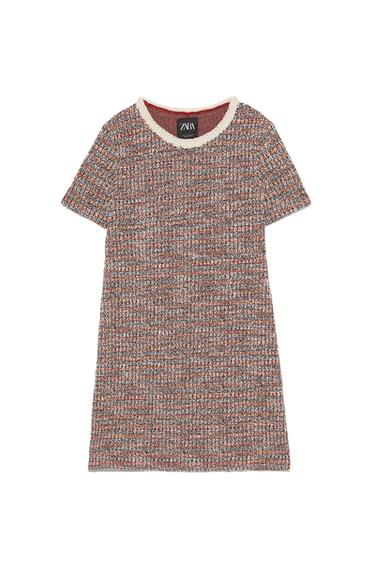 FAUX PEARL JACQUARD DRESS