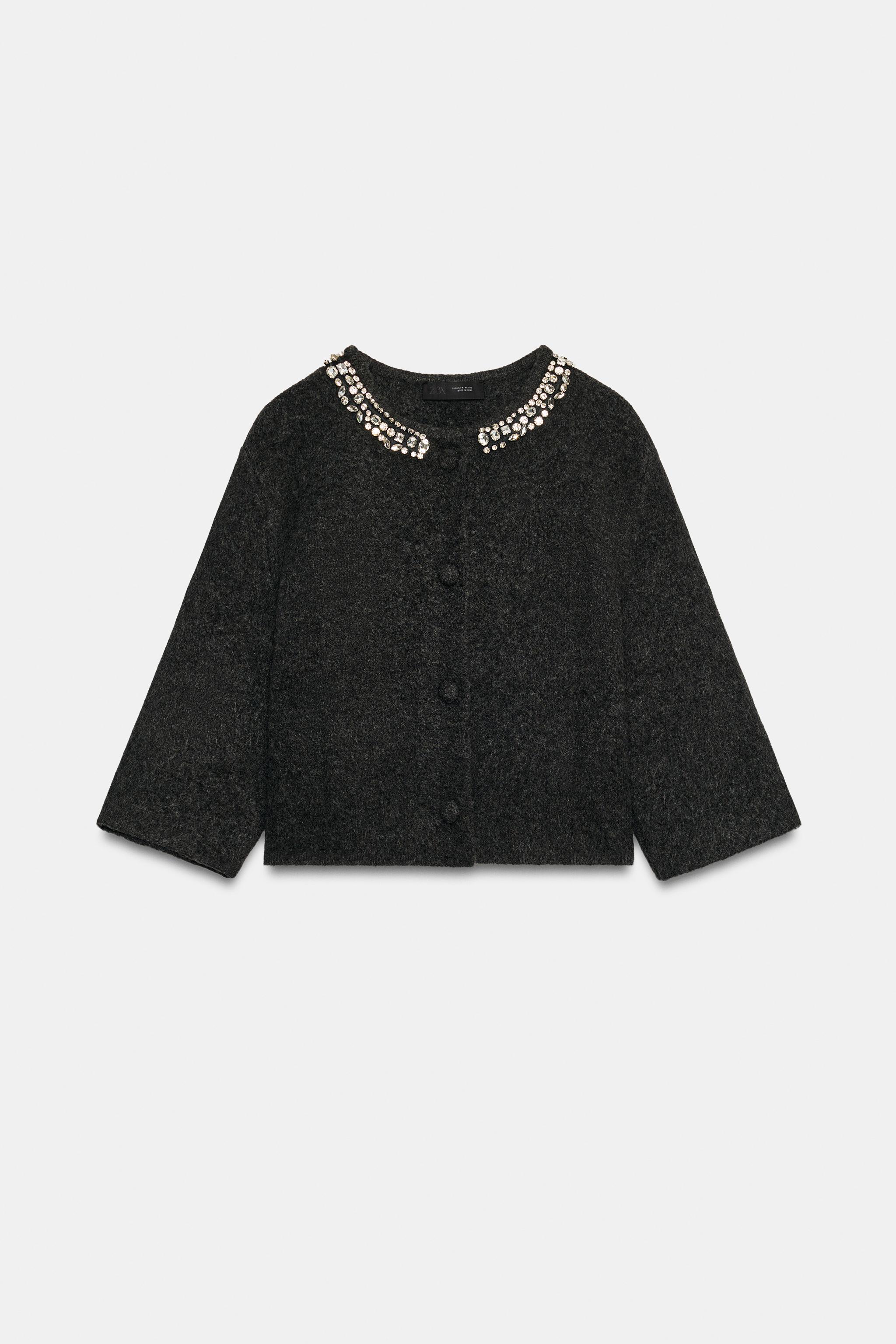 GILET EN MAILLE FANTAISIE BIJOU
