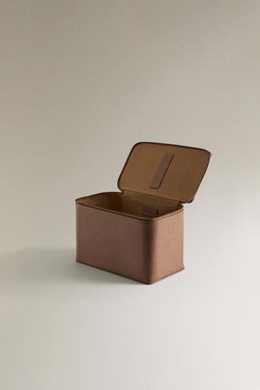 LARGE LEATHER WASH BAG - Brown by Zara - Image 5