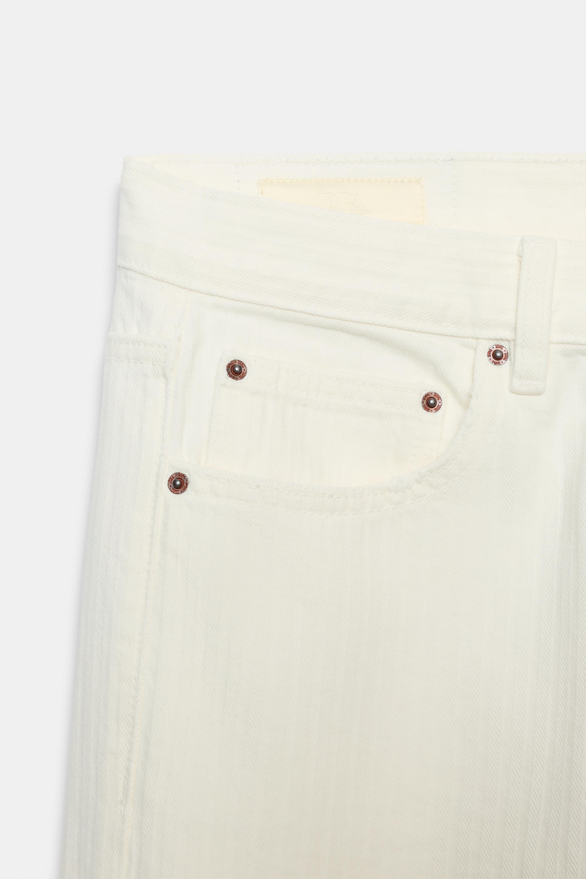 TRF MID-RISE STRIPED STRAIGHT FIT JEANS