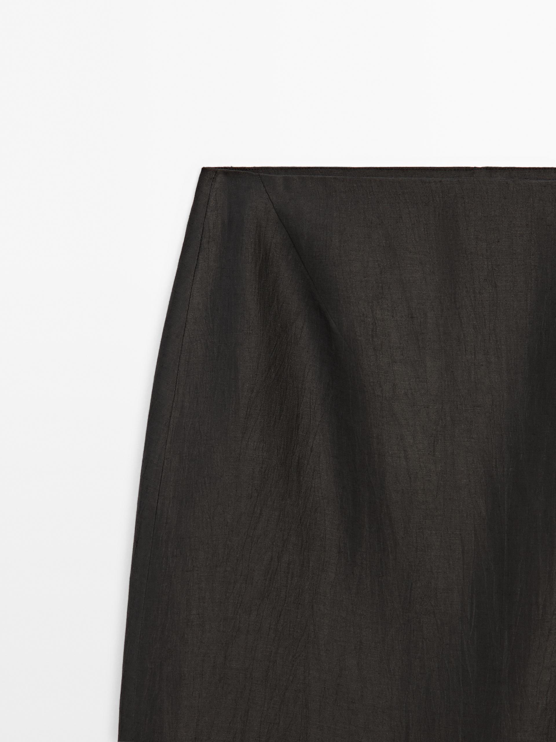 CLEARANCE!! NEW $119 TALBOTS Black Cotton Faille A-Line Skirt Sz 2