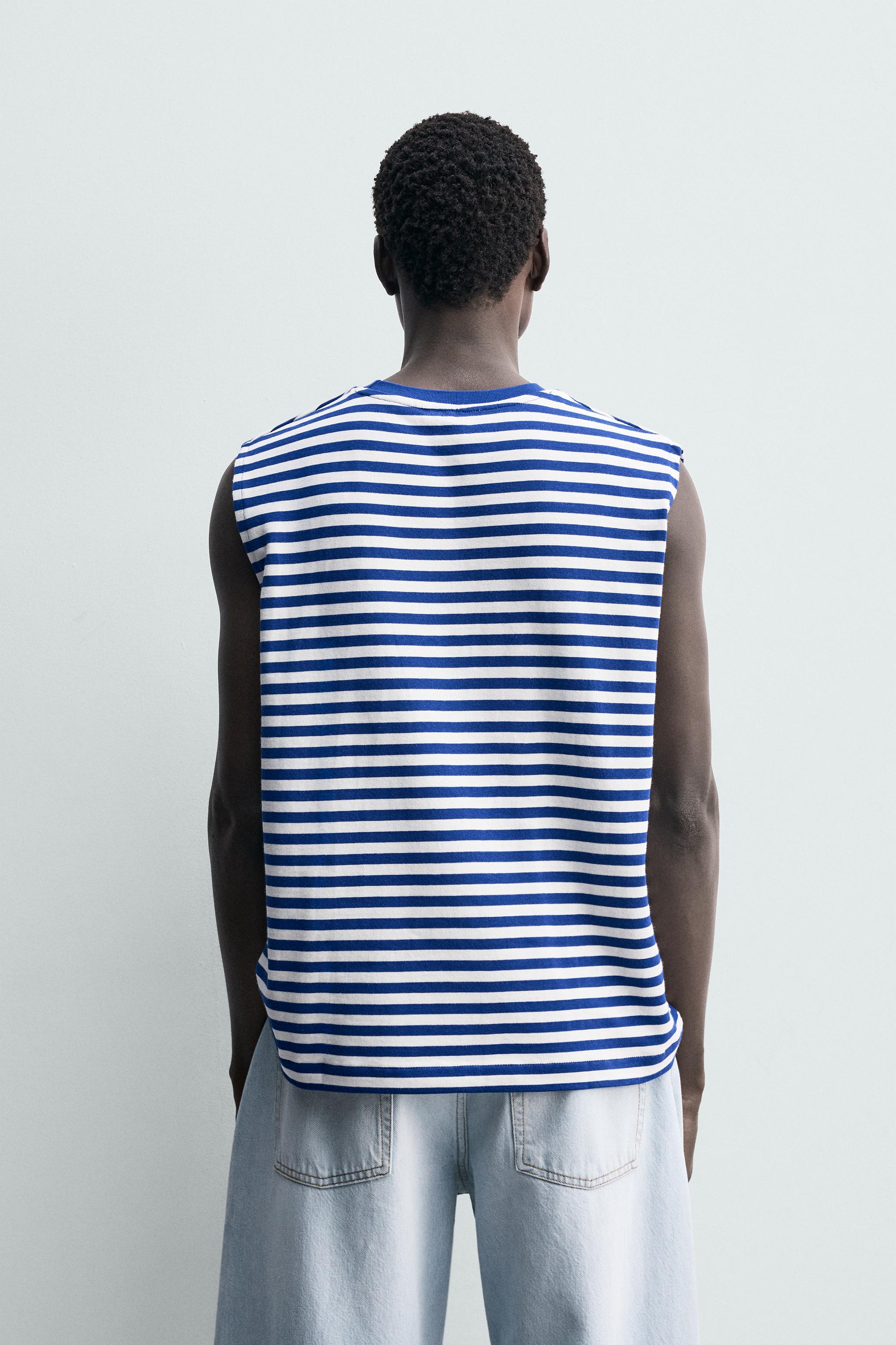 STRIPED JACQUARD TANK TOP