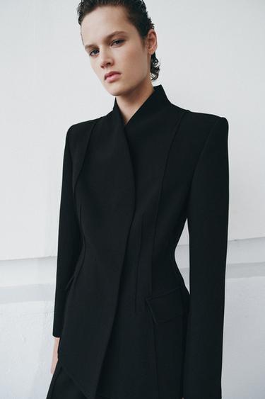 ZW COLLECTION FITTED BLAZER - Black by Zara