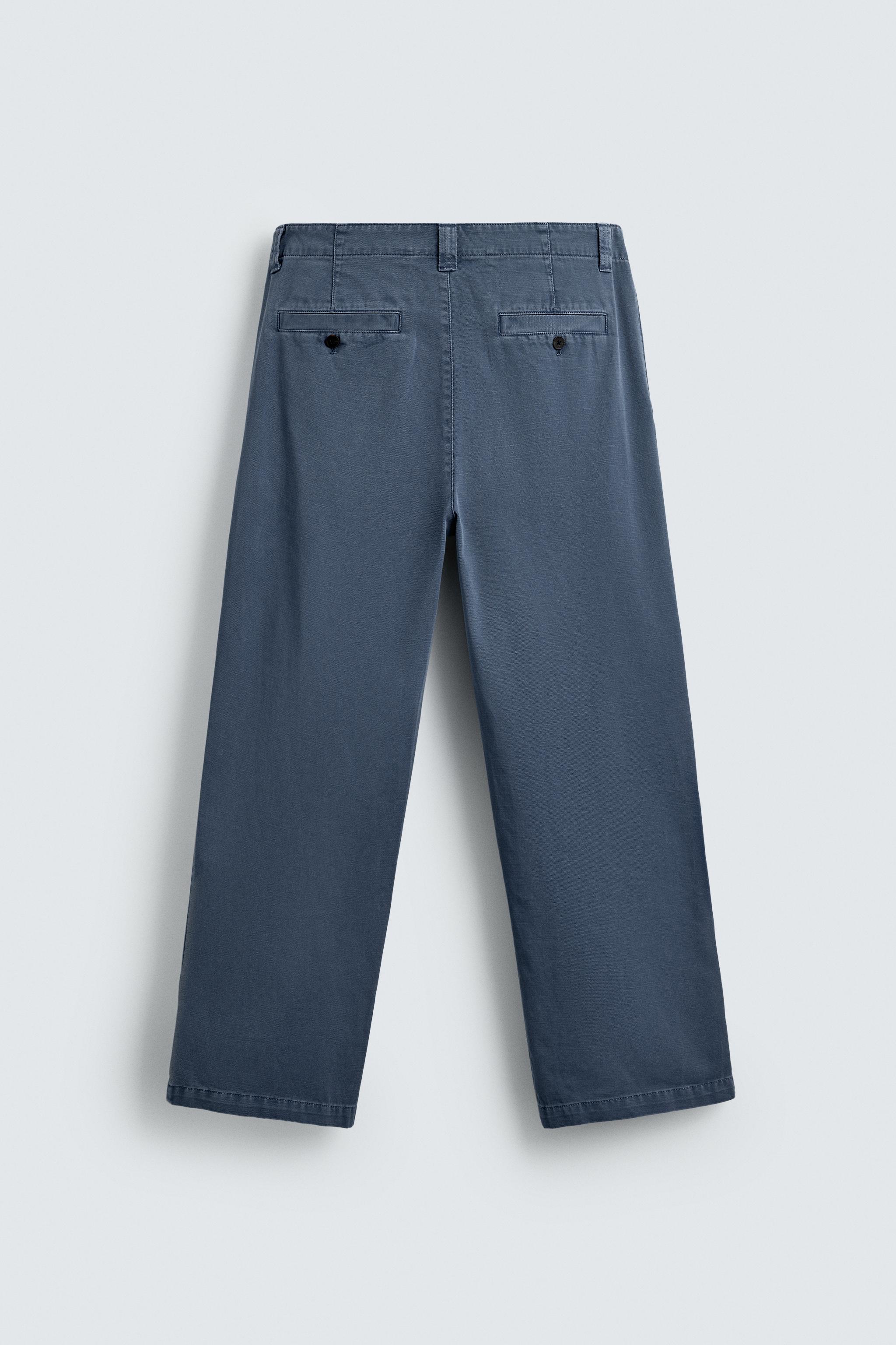 PANTALON CHINO STRAIGHT FIT DÉLAVÉ