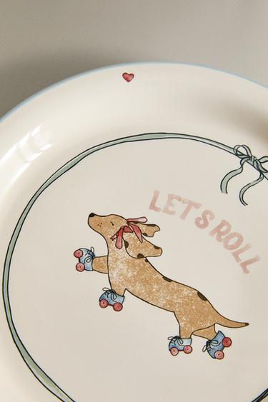 CHILDREN'S CERAMIC PLATE WITH SKATER DOG - Multicoloured by Zara - Image 4