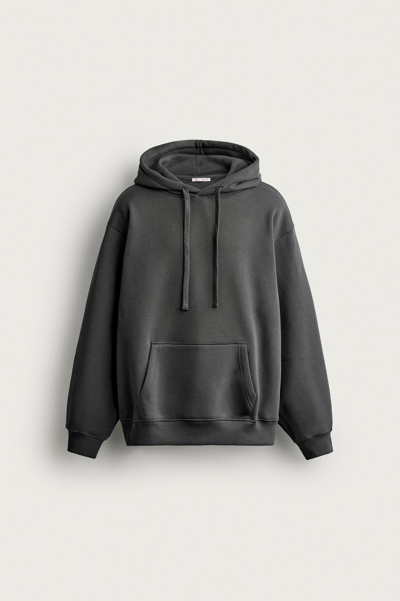 BASIC HEAVYWEIGHT HOODIE — Dark anthracite