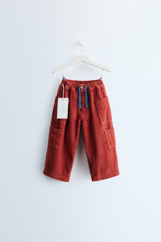 Zaras Zara Timeless – Cargobyxa i manchester - Rödorange - Bild 0