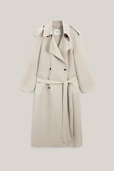 Zara Oversize linen blend trench coat - LIMITED EDITION - Sand