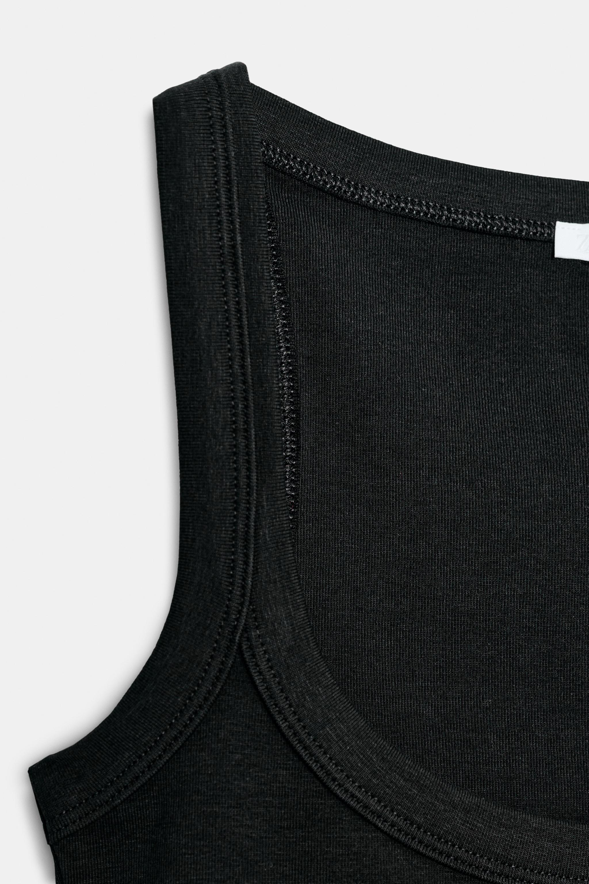 COTTON SLEEVELESS T-SHIRT