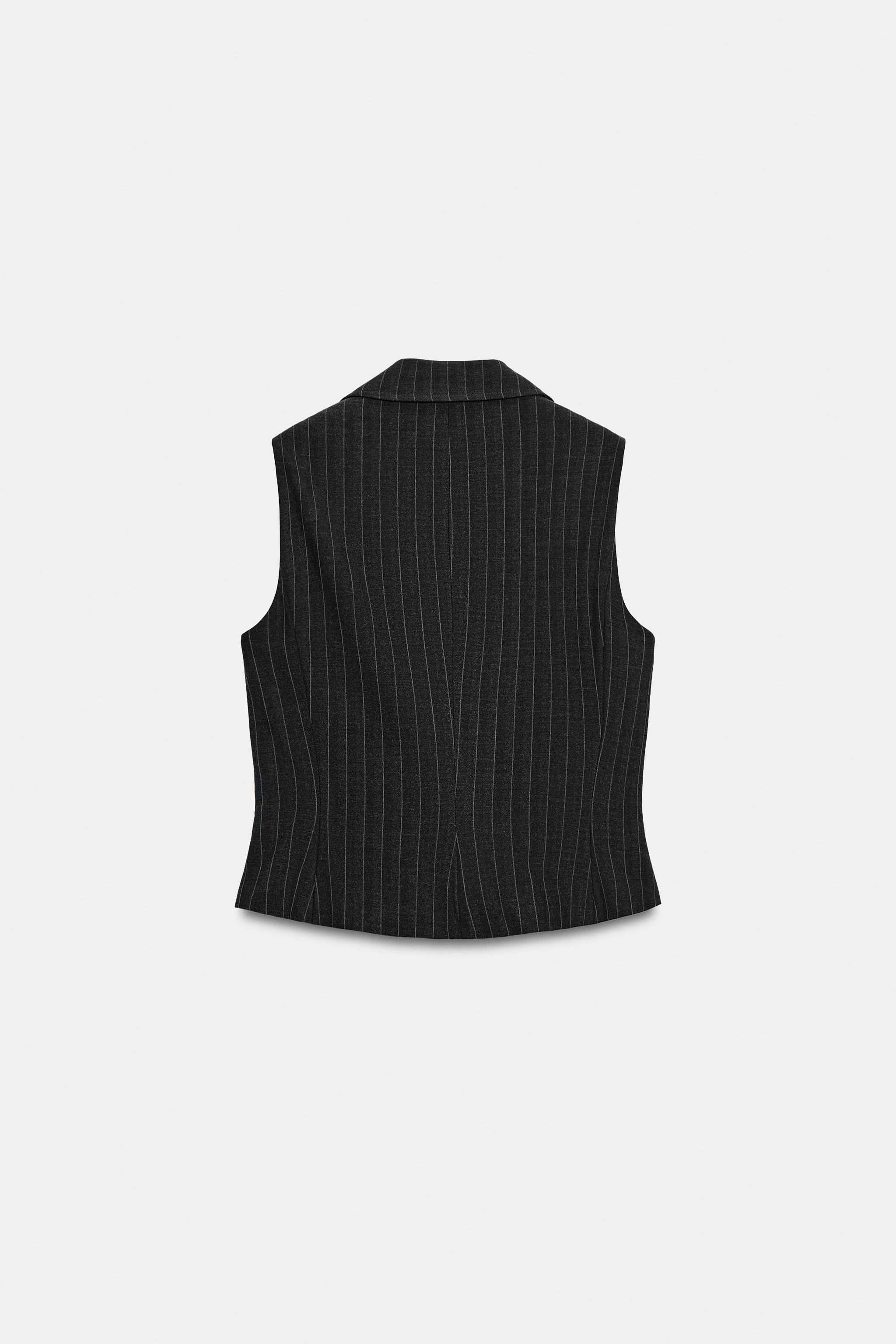 Zara İnce Çizgili Yelek görsel 8