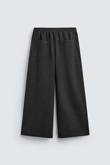 PANTALON DE JOGGING COUPE LARGE TEXTURÉ - Gris foncé de Zara - Image 6
