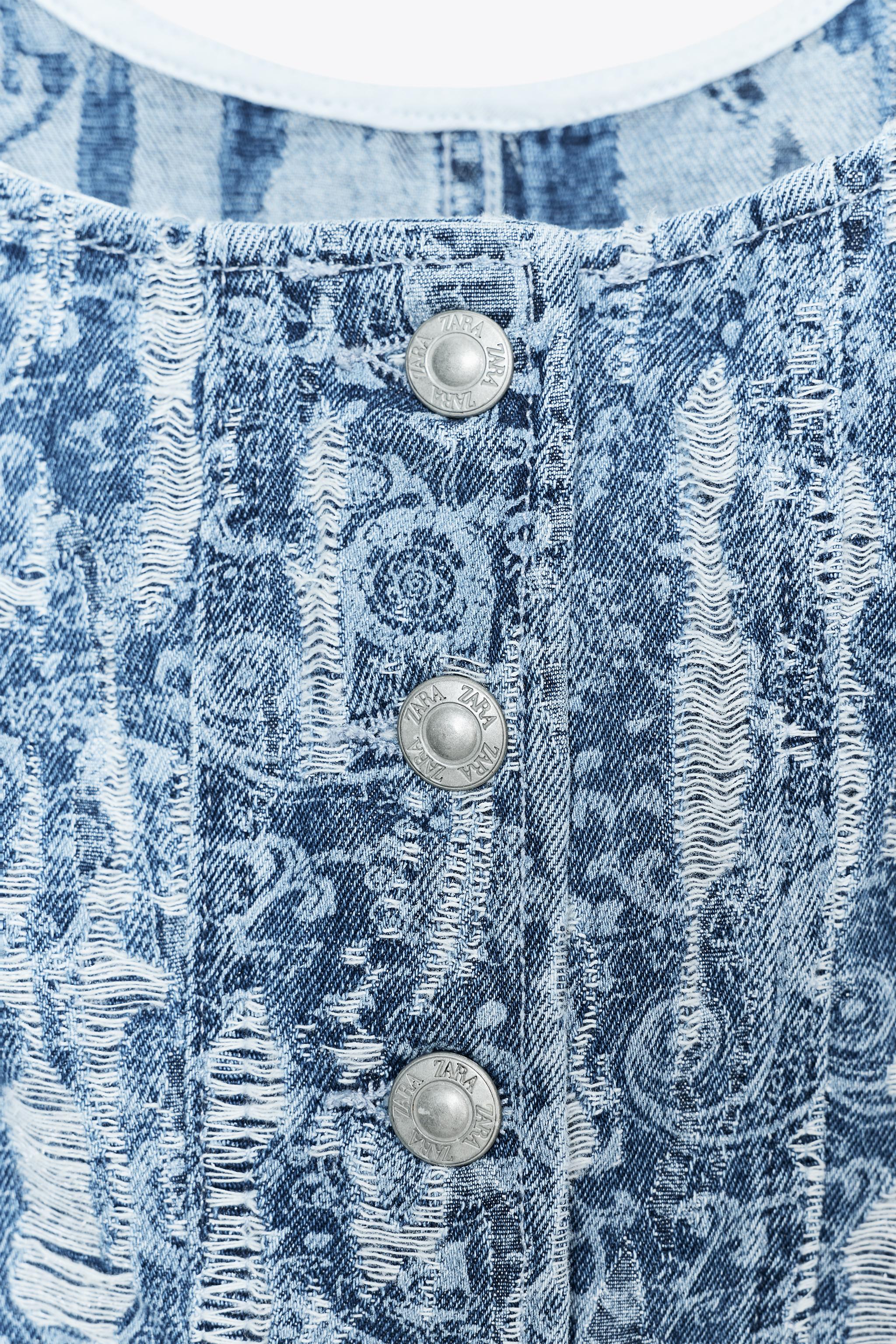 夏綺 Dぷらす10 D6 Z1975 FLOWY WIDE-SLEEVE DENIM SHIRT - Mid-blue | ZARA United