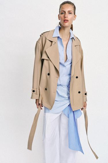 BLOUSON TRENCH AVEC CEINTURE - Camel clair de Zara - Image 5