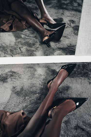 METAL BUCKLE HEELS - Black by Zara