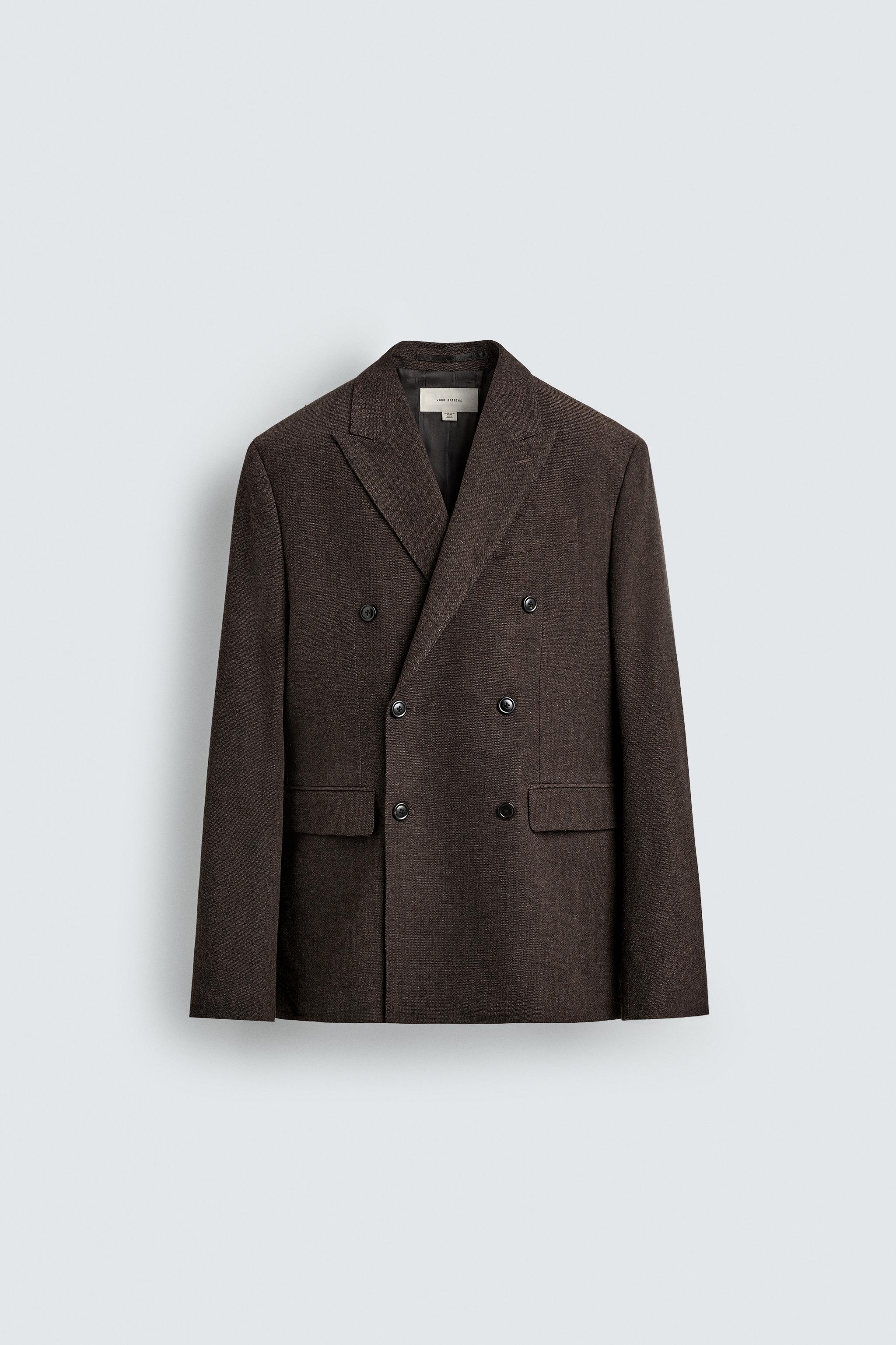 WOOL BLEND DOUBLE BREASTED BLAZER