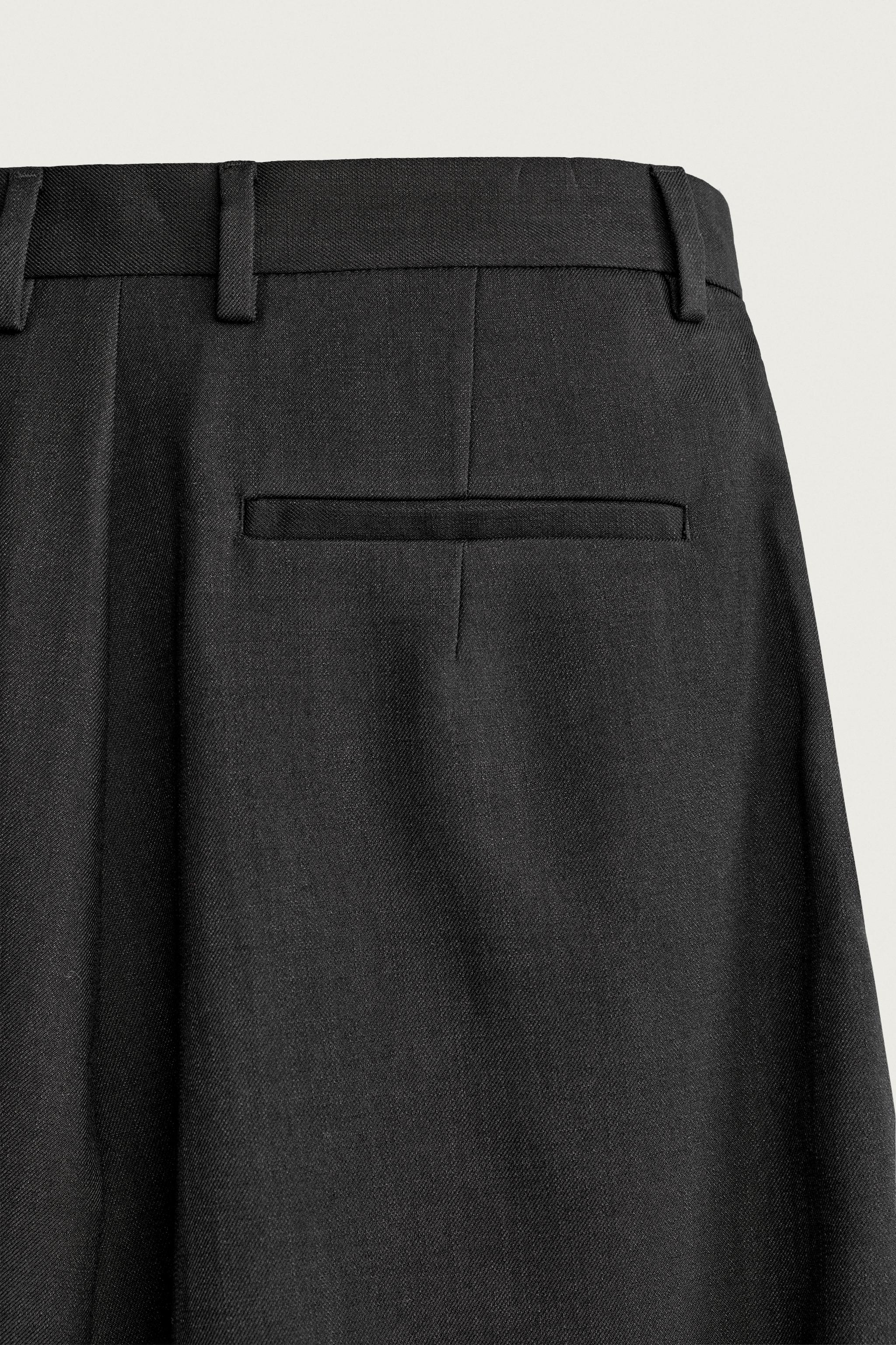 Мужские шорты Zara WIDE FIT PLEATED SHORTS — фото 9