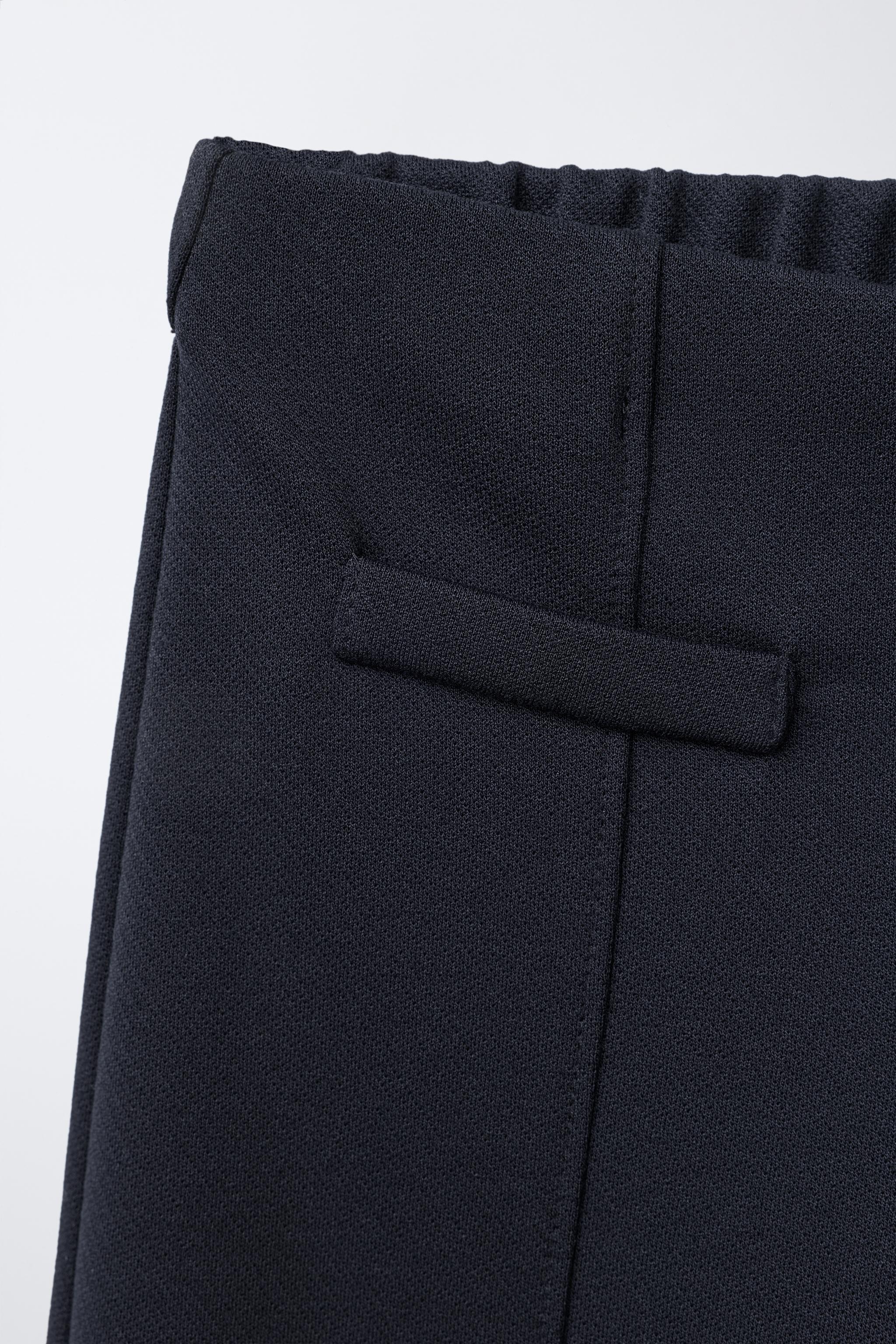 PANTALON WIDE LEG AVEC NERVURE