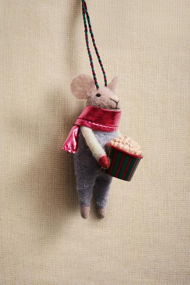 ADORNO ÁRBOL LANA RATONCITO PALOMITAS NAVIDAD - Multicolor de Zara
