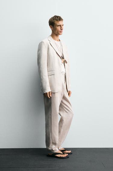 100% LINEN SUIT - STRAW by Zara