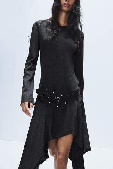 ASYMMETRIC MIDI DRESS - 831 by Zara