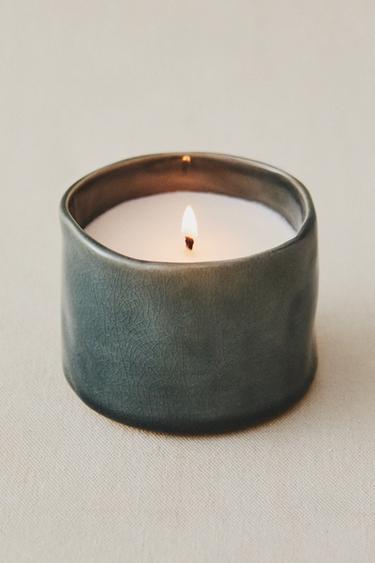 (150 G) VIBRANT ROSE SCENTED CANDLE - Blue grey by Zara - Image 4