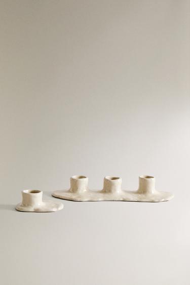 CERAMIC TEALIGHT HOLDER - Grey by Zara - Image 0