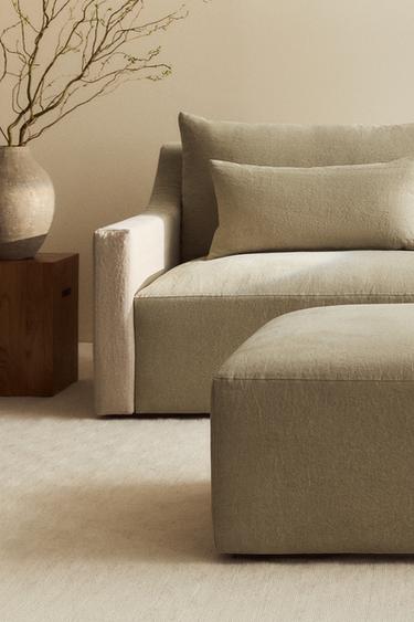WASHED LINEN SOFA - Light beige by Zara