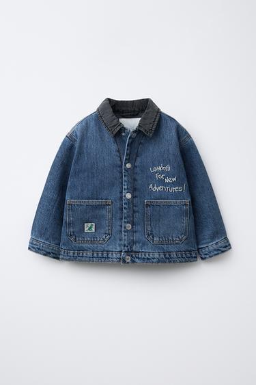 WOODY TOY STORY © DISNEY PIXAR QUILTED DENIM OVERSHIRT - Mid-blue by Zara