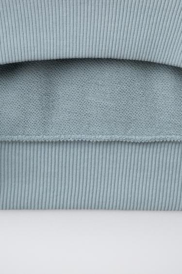 ENSEMBLE SWEAT ET SHORT À INSCRIPTION - Bleu clair de Zara - Image 7