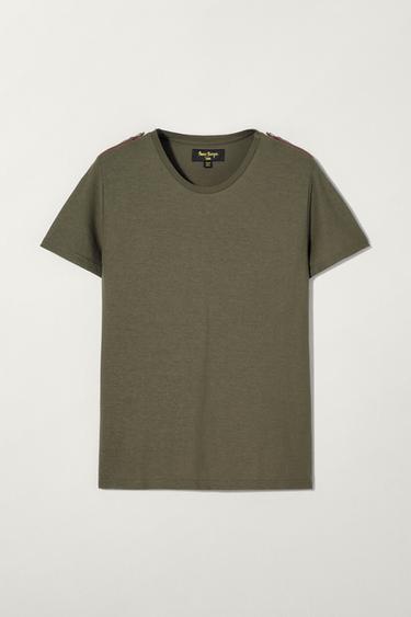 SLIM FIT T-SHIRT BOBBY GILLESPIE X ZARA - Dark khaki by Zara