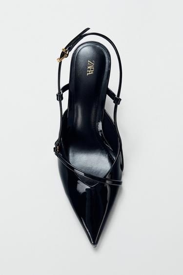 HIGH-HEEL SHOES WITH STRAPS AND BUCKLE - Black by Zara