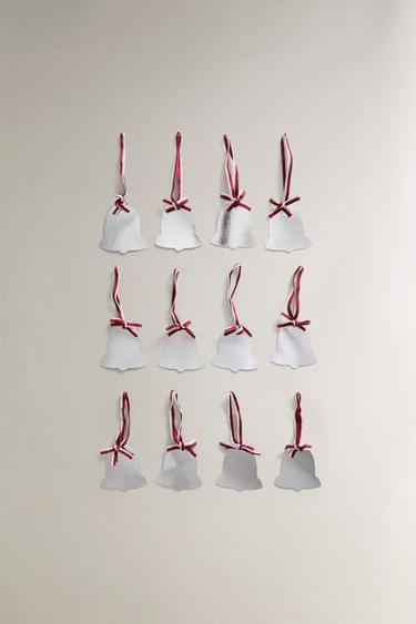 LOT ÉTIQUETTES CADEAUX CLOCHES NOËL (LOT DE 12) - Multicolore de Zara - Image 0