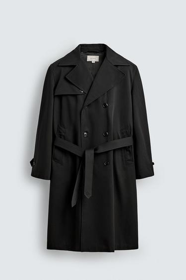 Zara MANTECO® WATER REPELLENT TRENCH COAT - Black