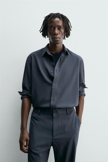 CAMISA FLUIDA RELAXED FIT - Marino de Zara