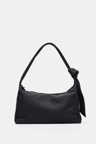 나일론 매듭 버킷백 - Zara 블랙