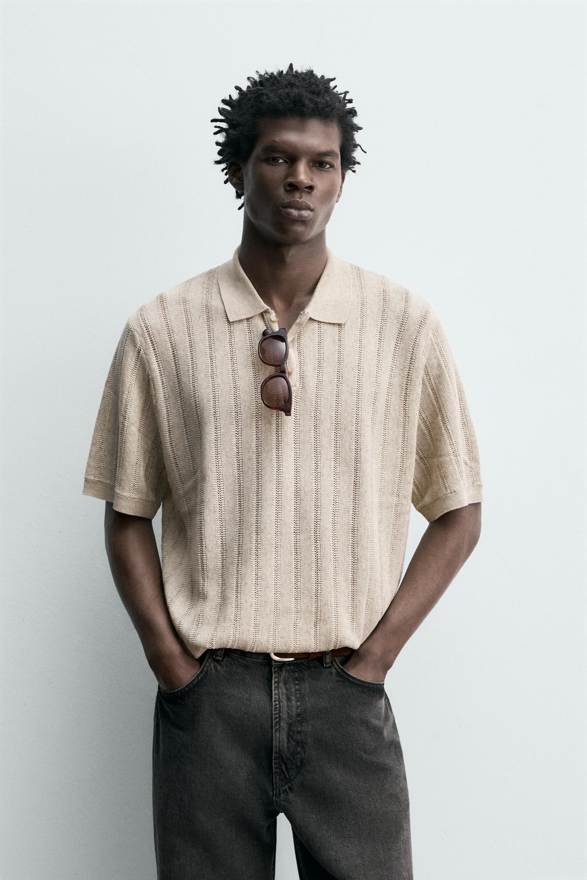 RIB KNIT POLO SHIRT