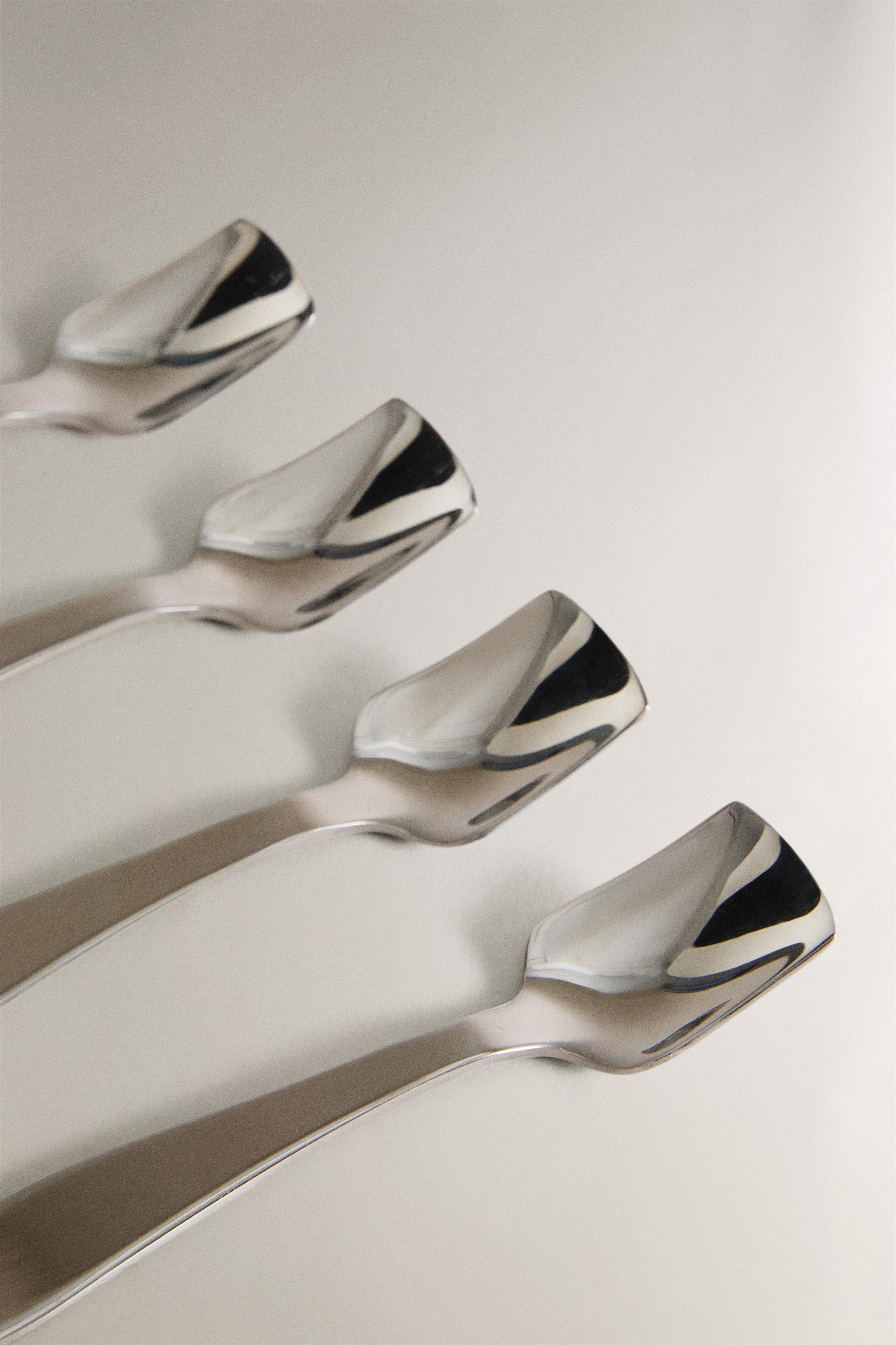LOT CUILLÈRES À GLACE MANCHE COURBÉ (LOT DE 4)