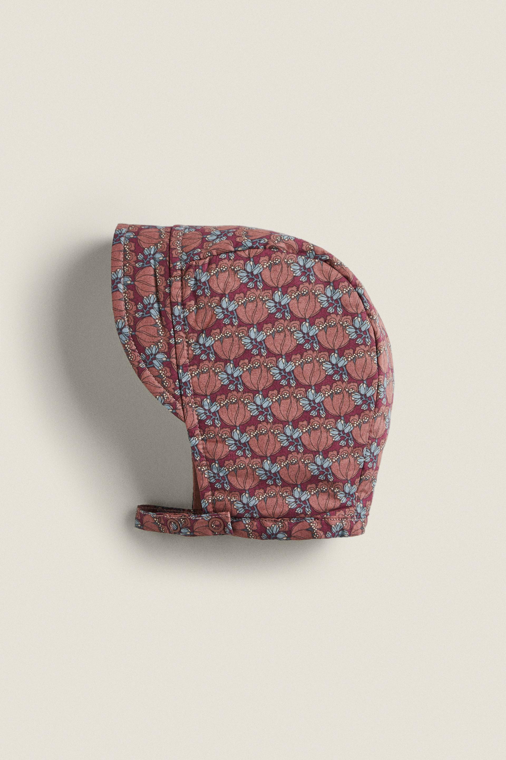 MADE WITH LIBERTY FABRIC. FLORAL PRINT FABRIC CHILDREN'S BONNET