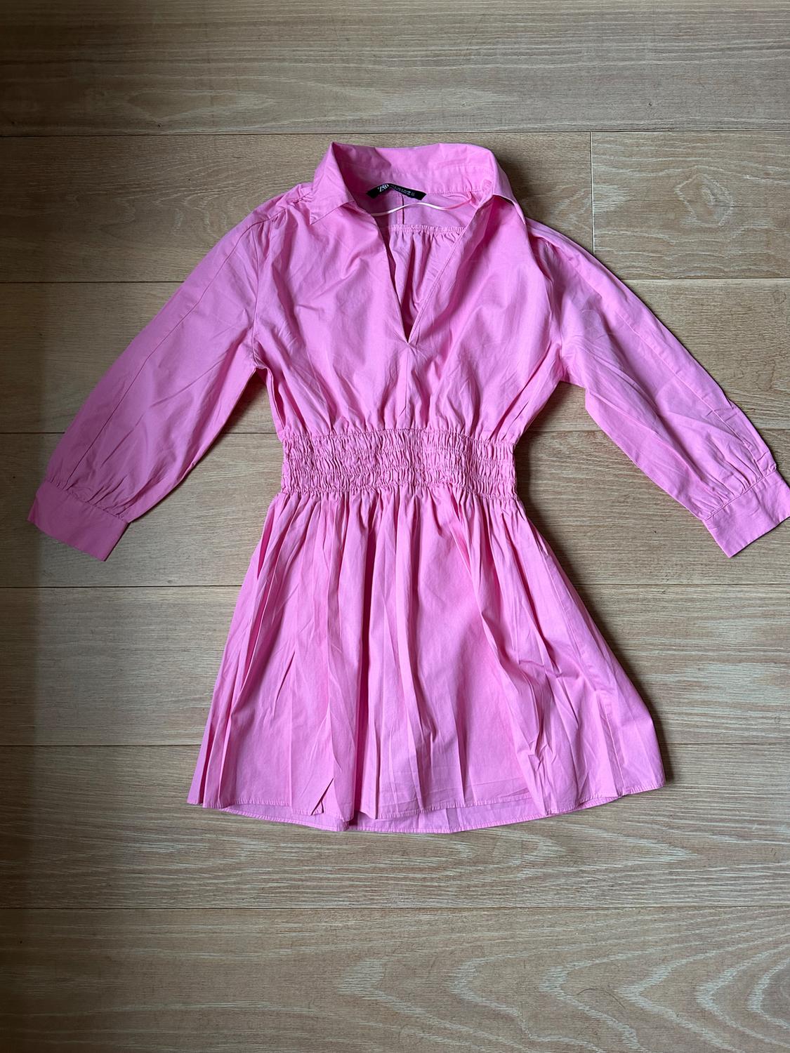 SHORT POPLIN DRESS