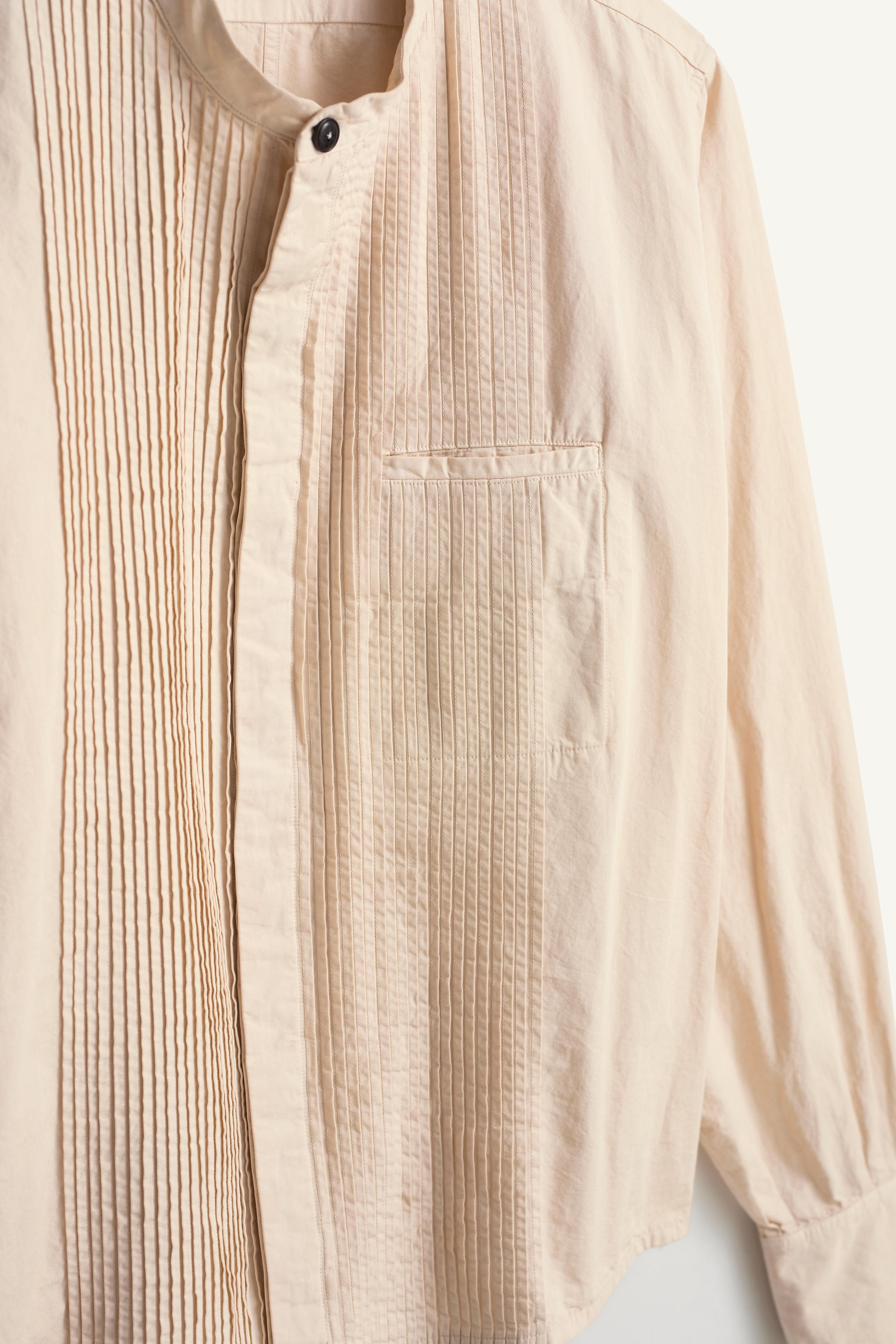 CHEMISE BOXY FIT À PLIS