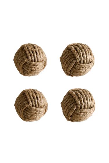 PACK OF MINI KNOT DOOR KNOBS (PACK OF 4) - Light beige by Zara
